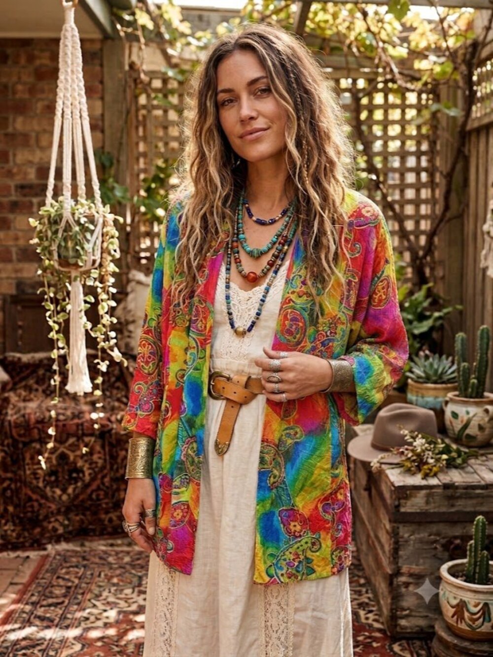 Vibrant Multicolor Paisley  Jacket